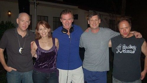 Tim Powell, Elizabeth Fendrick, Art, Rus Blackwell, Alan Lilly on the set of "The Mess".  2008