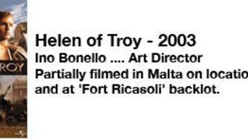 Ino was nominated for his work in the art department by the Art Directors Guild, of USA, for the TV series Helen of Troy 