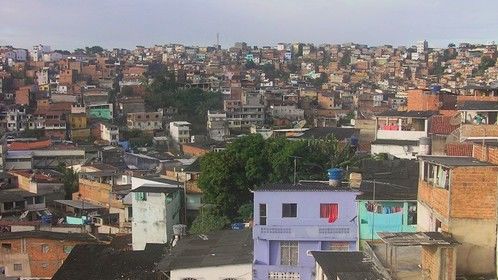 View over the favela of Curuzu taken from Ile Ayé's new recording studio.