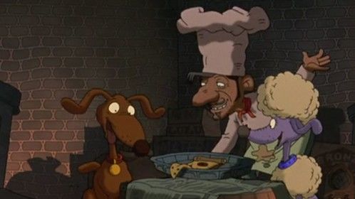 An honor to have been "Rugrat-ified!" for this scene where I voiced the Cafe Owner in "Rugrats in Paris -- The Movie," a nod to the famous spaghetti-Kiss moment from "Lady & The Tramp" Fun!