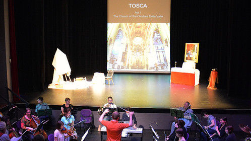 Me conducting the dress rehearsal for Yarra Opera's production of Puccini's opera Tosca, November 2014.