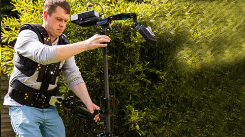 Make smooth pictures while walking, running, going up or down stairs
http://www.dvcity.com/dvshop/Flycam-Vista-II-Arm-Vest-with-C9-Hand-Held-Steadycam.html