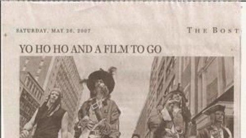 Making the Boston Globe during a "Pirate Walk" and premiere of Pirate's of the Caribbean: Dead Man's Chest