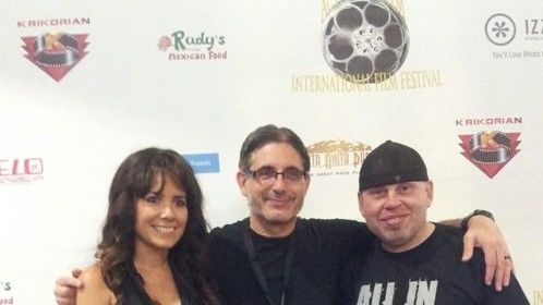 At feature film  "Halfway to Hell"  premier with director Richard Freedman and Executive Producer and Lead actor Vince Lozano.