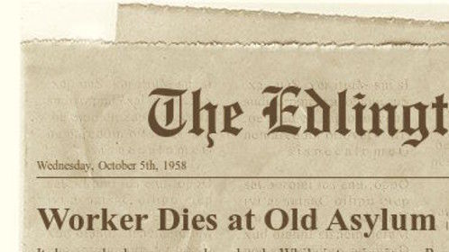 This was the only news clipping found after the house was converted from Edlinton's only Asylum to a livable dwelling.  To read more about the incident please go to ...

http://www.hatchfund.org/project/echo_house