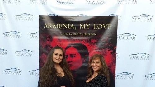 On The Red Carpet for the premier of Armenia, My Love with writer/director/producer/star, Diana Angleson.