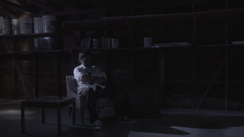 A pic from my short film, Damien Dimensione. A brooding Damien contemplates his lot in life.