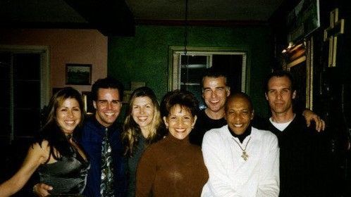 1997-Ian Buchanan's Place with Finola Hughes, Longtime Friend Tracie Hendricks, Valentino Harris, Ian Buchanan, and guests. 