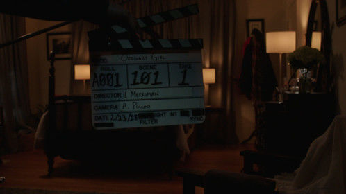My first slate from our first take/first scene in Ordinary Girl. 