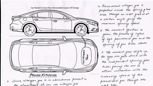 A Small demonstration as to how we can save the Non-Renewable source of Energies used in the present generation Motor Vehicles. It is just a blueprint, the practical implementation is still questionable. But given a proper view or feedback it can be modified and re-implemented.

#saveenergy #saynotofuel #iamsickofpollution.
