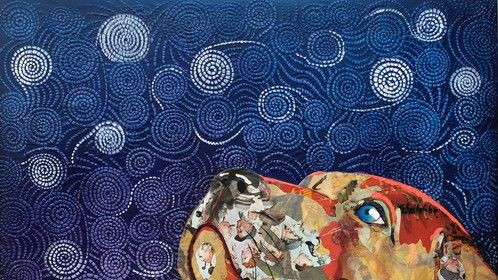 Wonder
Mixed Media Collage on wood panel