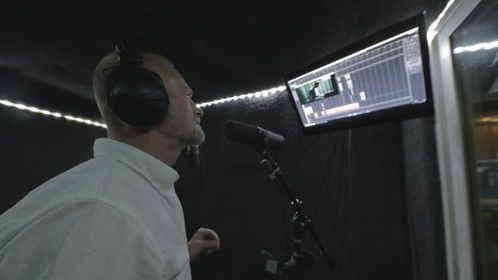 Voice over film narration for feature film and trailer [NDA, post-production] at Square One Studios, owner Dusten Boles and film director/producer Adam Bearly. 