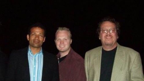 From the screening of Junkyard Dog on the Fox lot. With Mario Van Peeples, Jason Braiser and me.