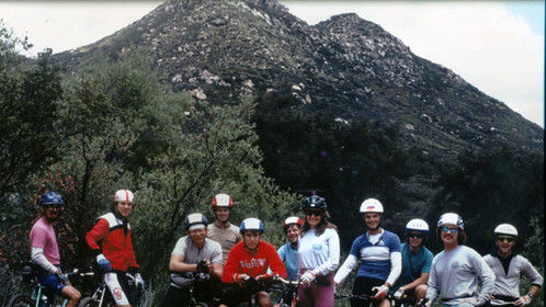 Mountain biking with my pals, 1987