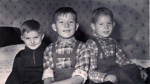Left to right;  Laszlo age 5, Jozsef age 9, Bela age 7, Photo 1957.