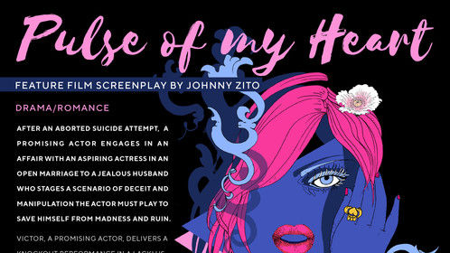 Pulse of my Heart (Feature screenplay one-sheet) design by Emilie Bokanowski http://emiliebokshop.com/  http://emiliesarah.tumblr.com/