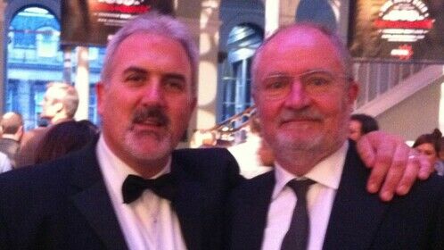 Ronnie with actor Jim Broadbent at the Edinburgh International Film Festival.