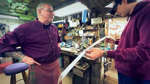 Bladesmith Howard Clark shares with me a special Katana forged by one of his personal heroes.