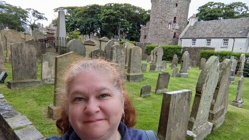 Hanging around in creepy Scottish graveyards...as an archeologist, my career is in ruins. 