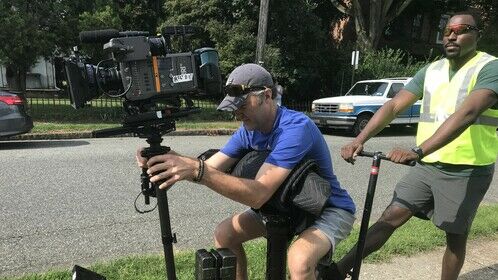 Hard Mount Steadicam on a Losmandy Dolly for a political spot 