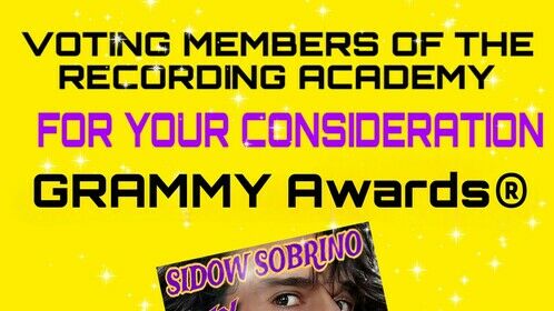 **VOTING MEMBERS OF THE RECORDING ACADEMY**
For Your Consideration for GRAMMY Awards&reg;

&quot;MY AMIR&quot; by Sidow Sobrino
* ALBUM OF THE YEAR - Pop &amp; Dance/Electronic
* BEST POP VOCAL ALBUM

