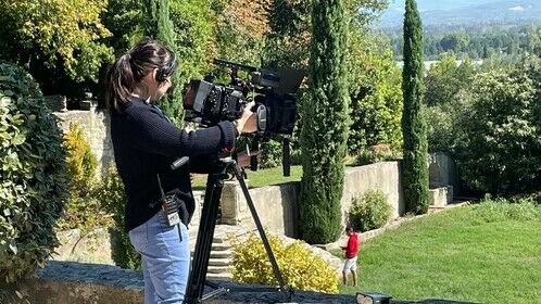 Filming for a private movie, southern France






