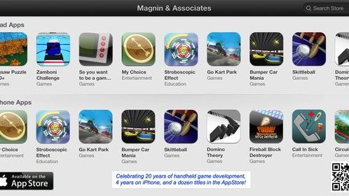 Magnin & Associates iOS games on the AppStore.