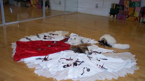 Shaman laid out on the floor - 2004 - I made about a dozen of these for HILTI Corporation and shipped them worldwide
Leather, velvet, bones, beads, feathers, furs, cotton. 