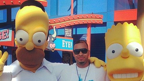 Homer, Bart & I at Universal Studios CA.