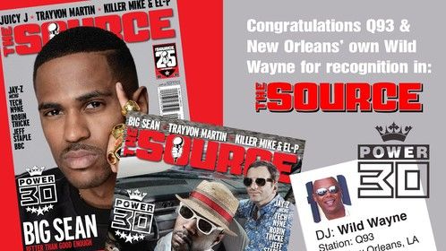 Wild Wayne voted one of the Top 30 DJ's in the country by The Source Magazine:  3rd Year in a row.