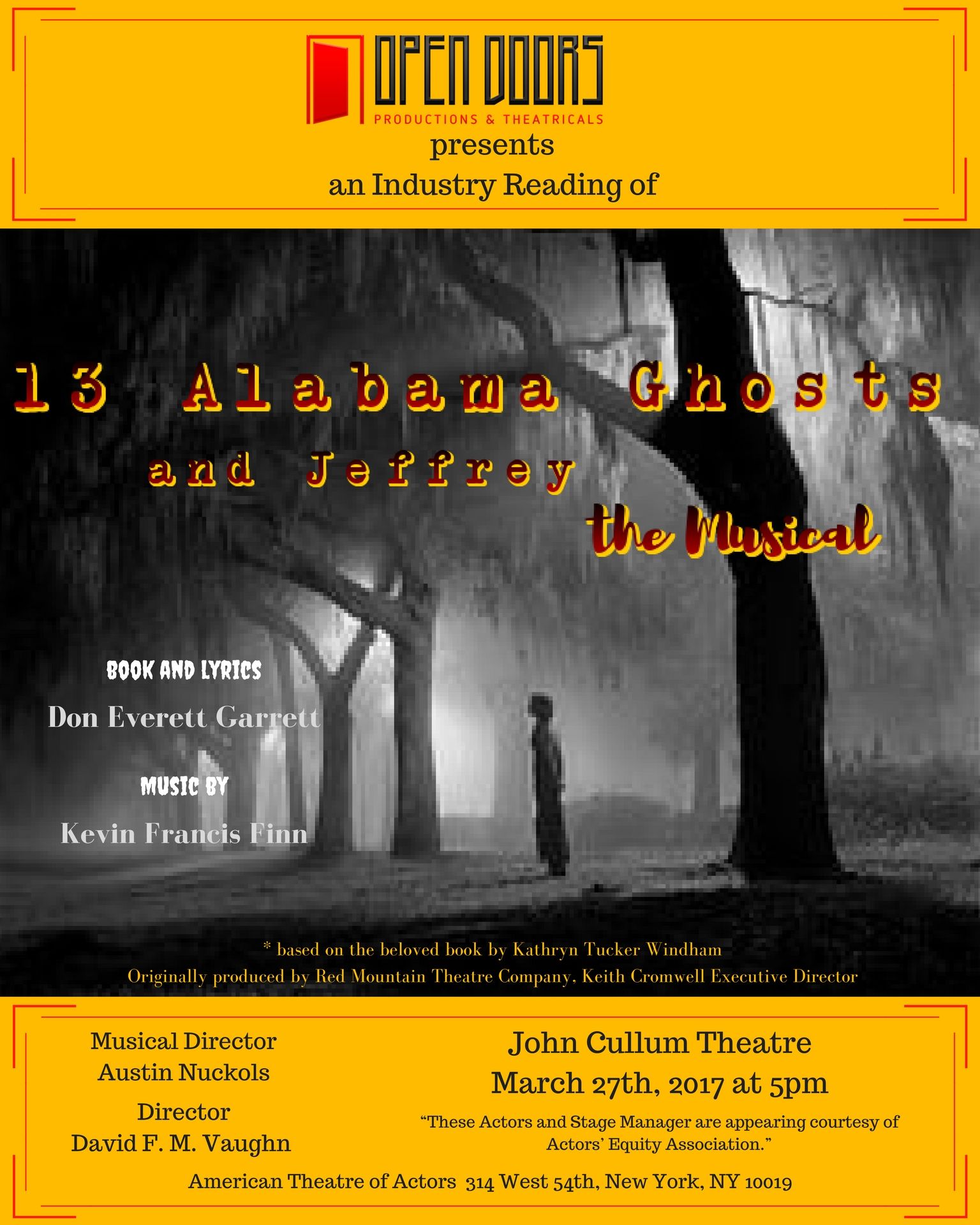 Industry Reading - 13 Alabama Ghosts and Jeffrey, the Musical