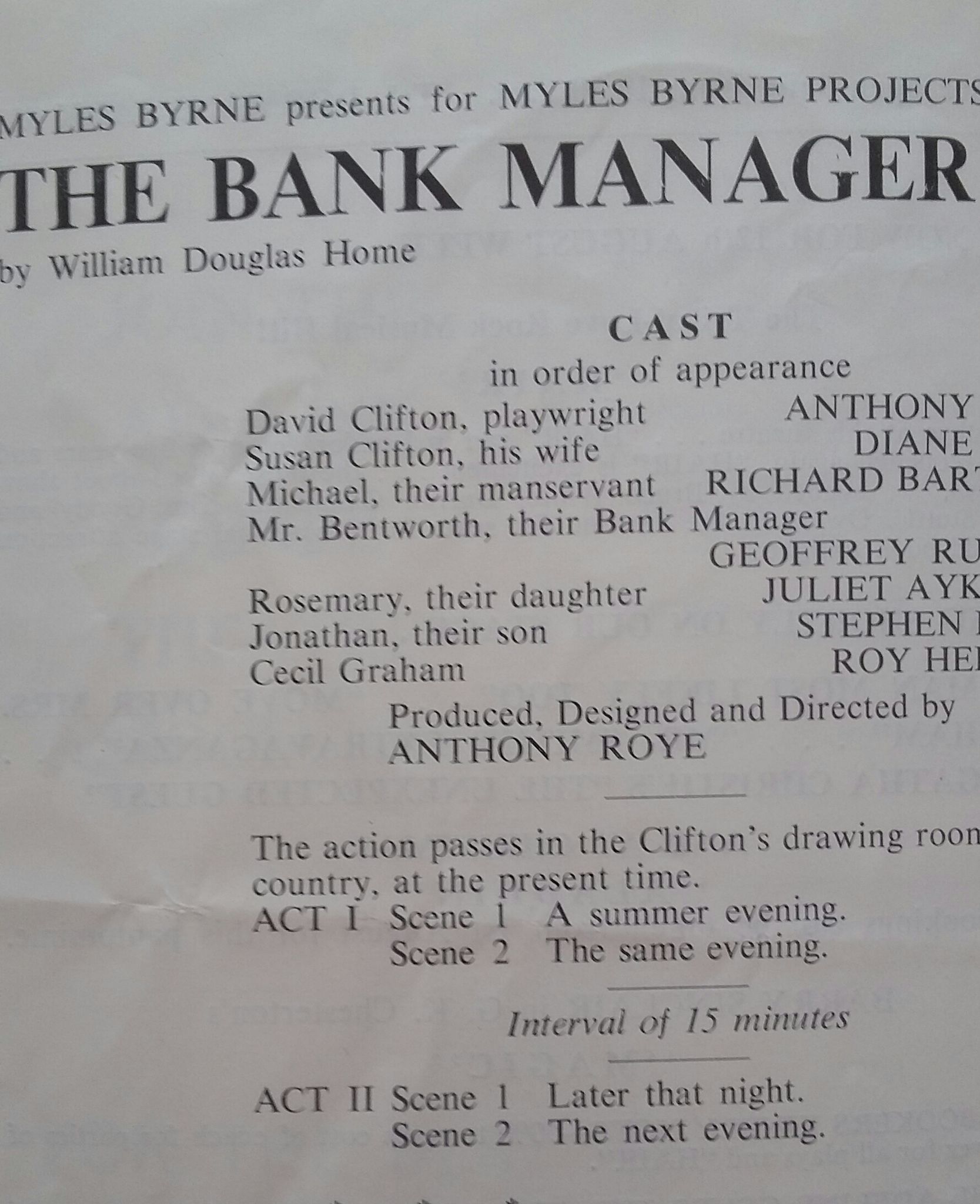 The Bank Manager. Directed By Antony Roye